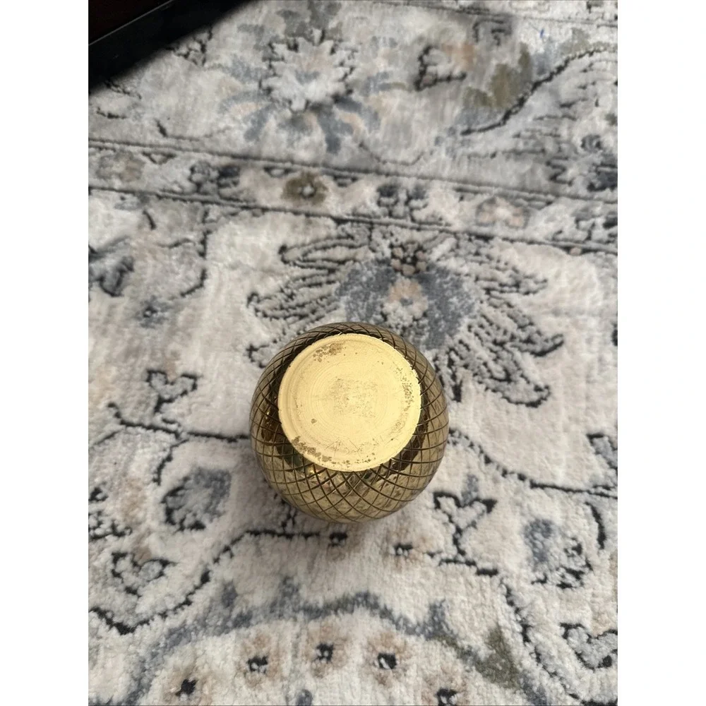 Vintage Brass Gold Pineapple Container Trinket Jar Mid Century MCM 9.5